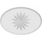 Ekena Millwork Standard Dalton Flower Rosette With Beveled Edge, 7"W x 4 3/4"H x 1/2"P ROSP070X048X050DAL10 - alternate 4